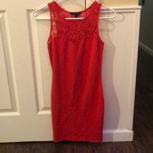 Red cocktail dress